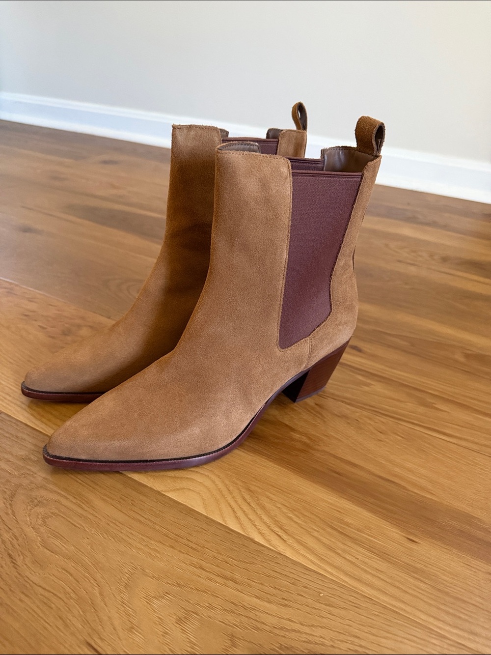 Dolce Vita Suede Chelsea Ankle Boots - Tan